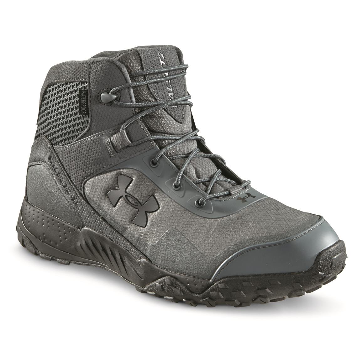 Under Armour Valsetz 1.5 RTS 5" Waterproof Duty Boots, Pitch Gray/black/black