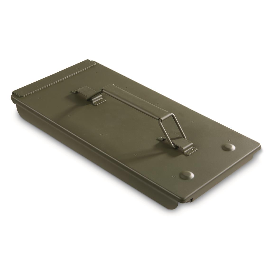thumbnail image 2 of 2 Authentic US Military Ammo Cans – .50 CAL 5.56mm M2A1 Metal Storage Boxes 2 of 6