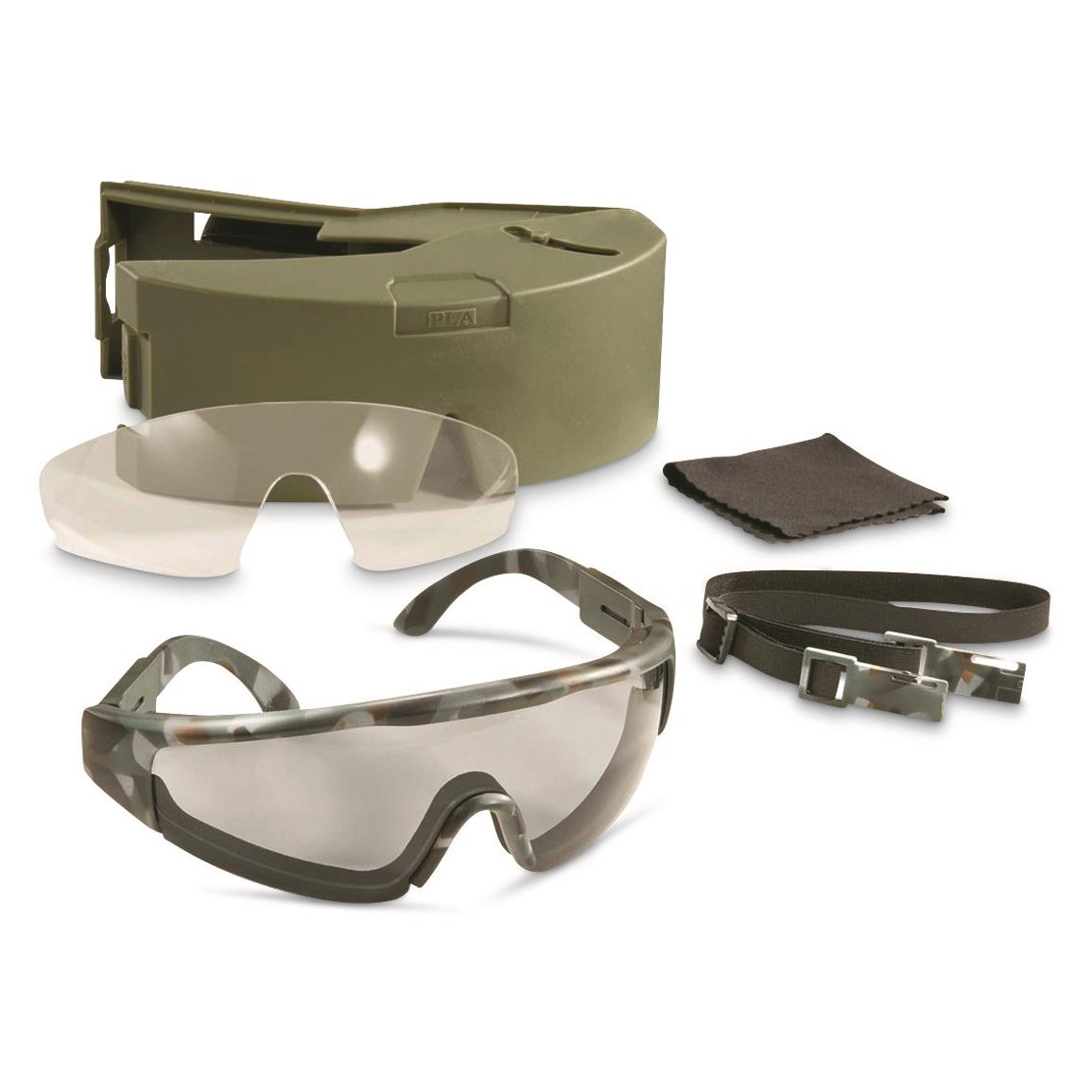 New Safety Glasses Clear Military Surplus Ballistic Shooters Glasses U.S 