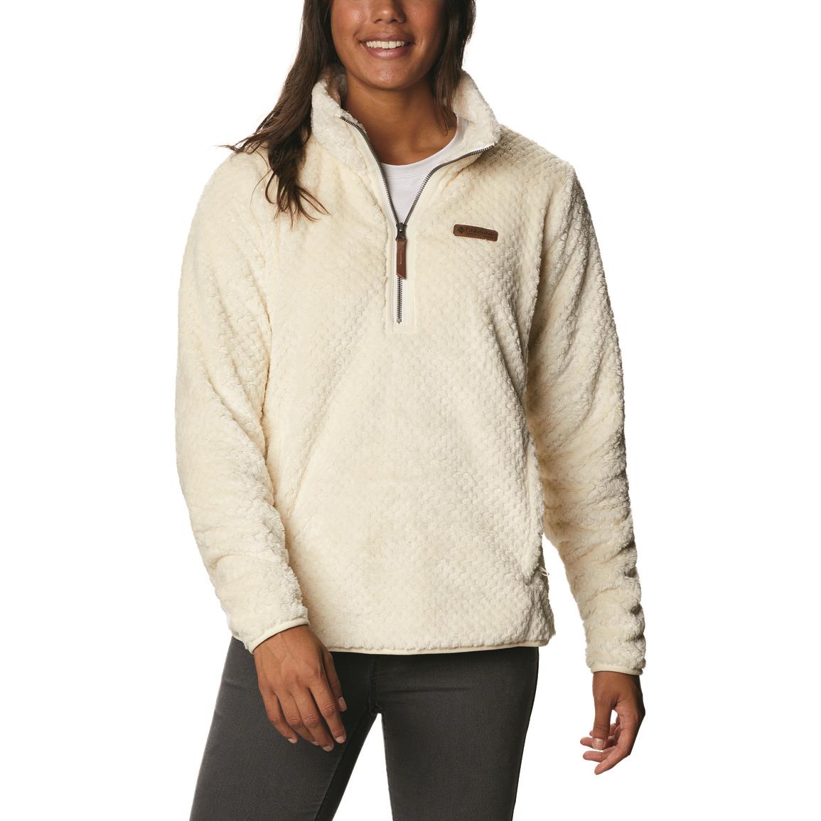 Columbia Women's Fire Side Sherpa Quarter-zip Jacket, Chalk