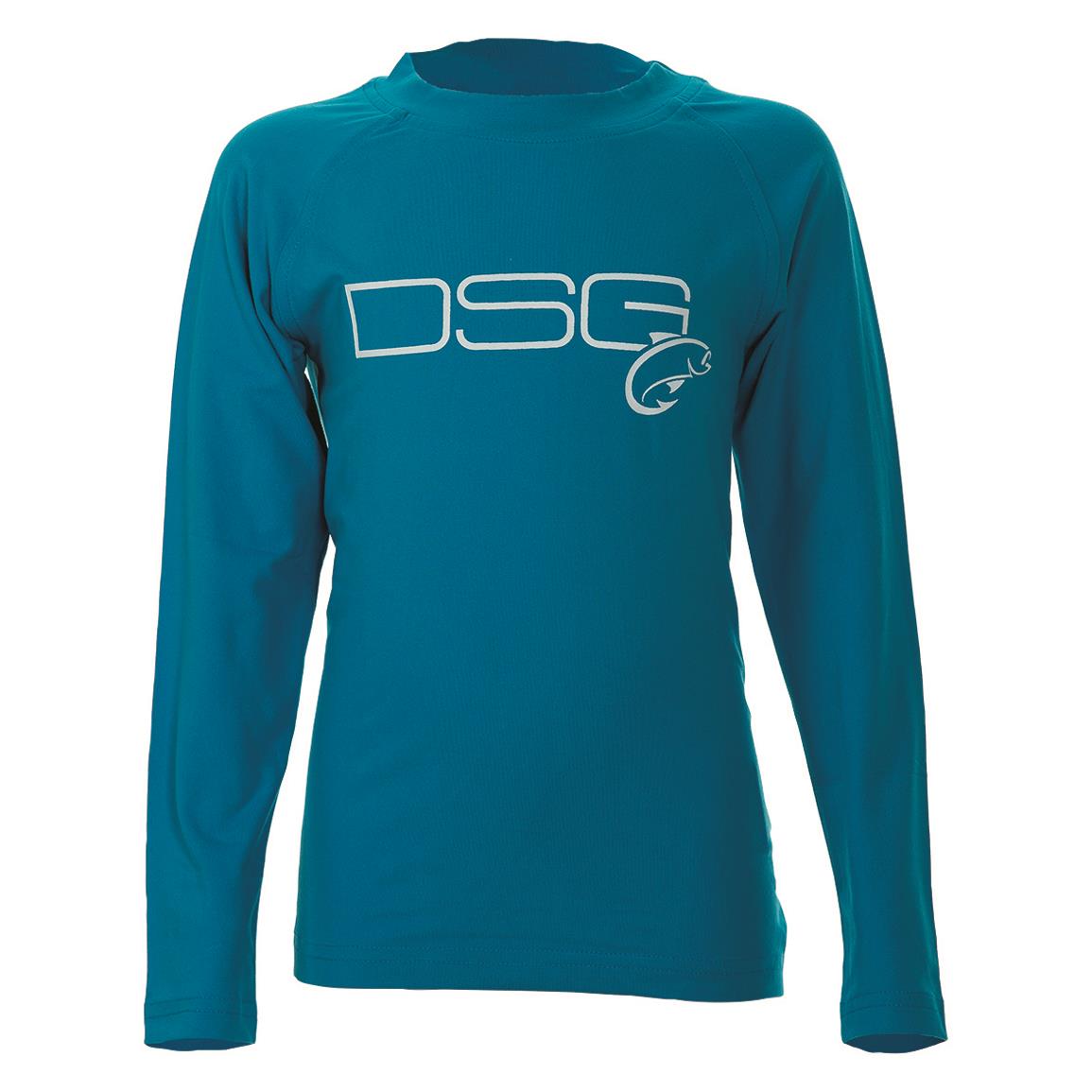 DSG Fishing Girls' Youth Shirt, Sea Blue