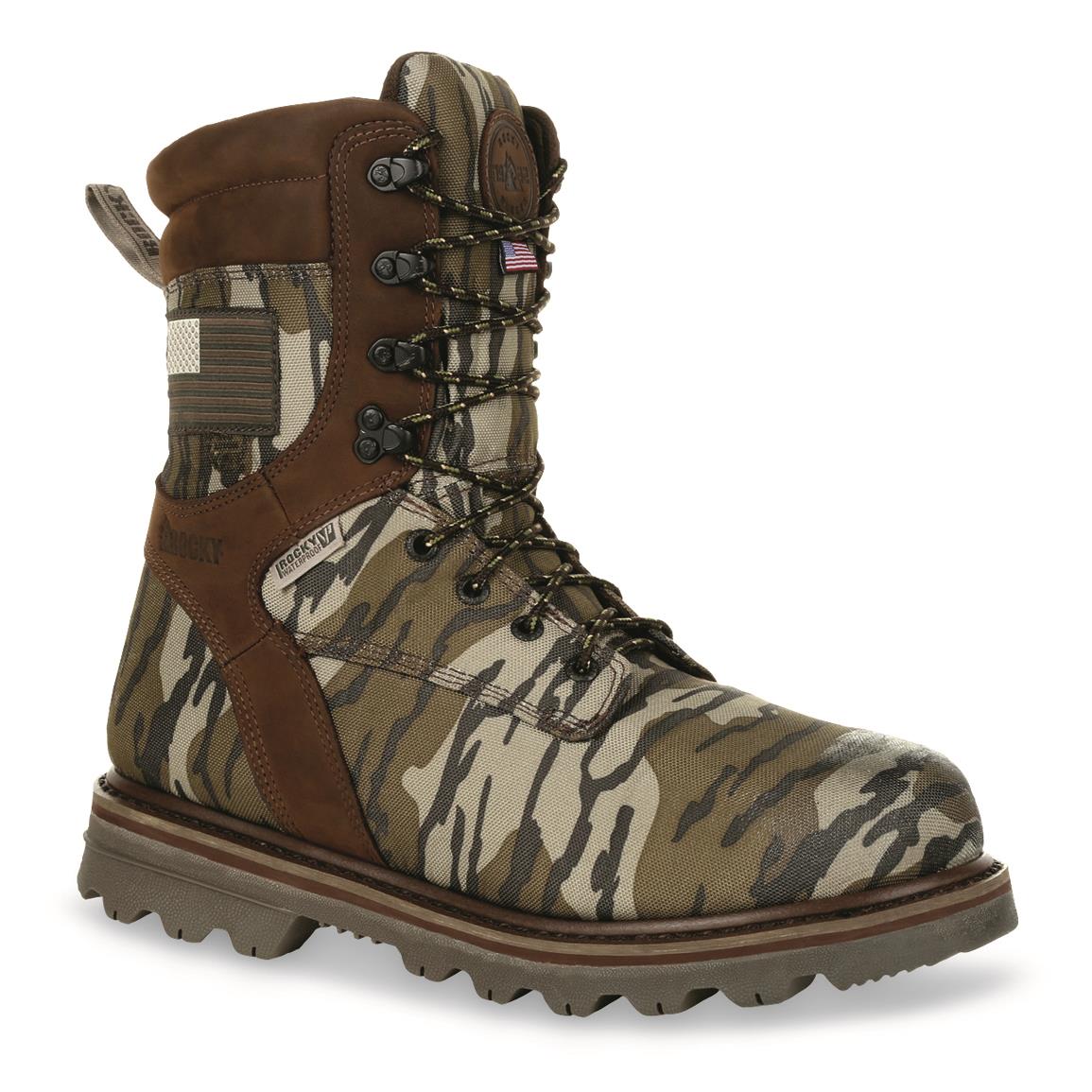 900-denier CORDURA® uppers with leather accents, Mossy Oak Bottomland®