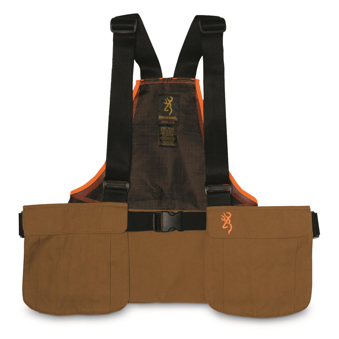 Browning® Pheasants Forever Upland Hunting Strap Vest, Khaki/blaze