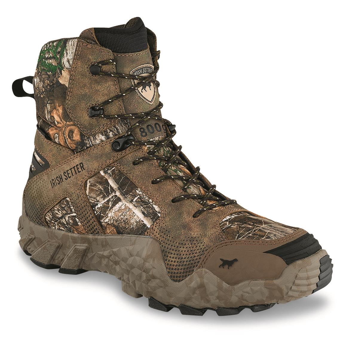 Irish Setter Men's VaprTrek Waterproof Insulated 8" Hunting Boots, 800 Gram, Realtree EDGE™