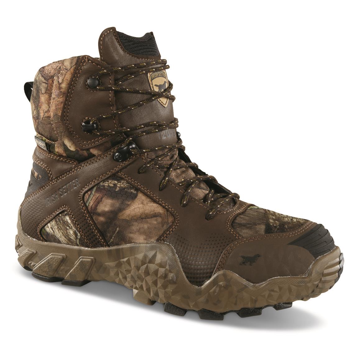 Irish Setter Men's VaprTrek Waterproof Insulated 8" Hunting Boots, 1,200 Gram, Mossy Oak Break-Up® COUNTRY™