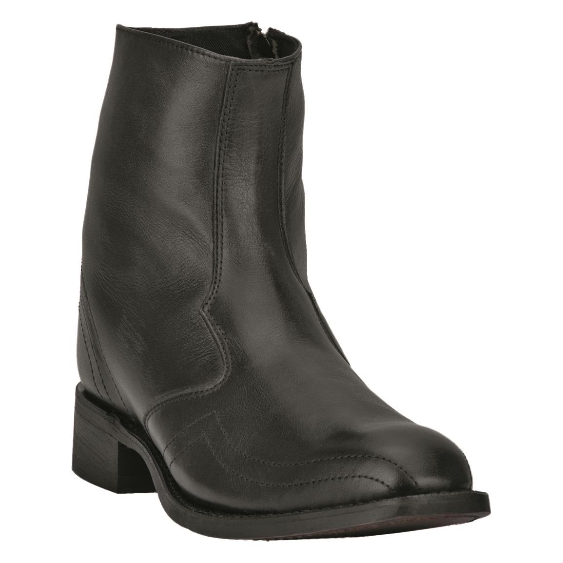 Laredo Men's Hoxie Side-zip Leather Boots, Black