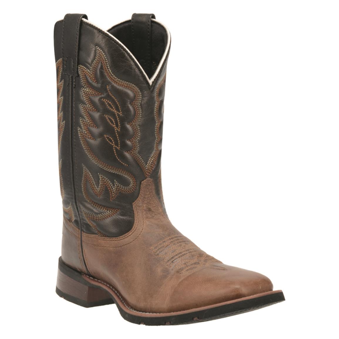 Laredo Men's Montana Leather Western Boots, Sand/Chocolate
