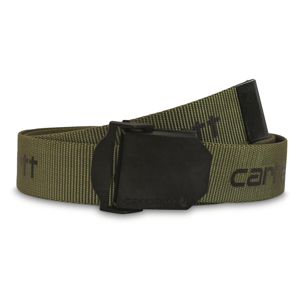 Carhartt Men's Signature Webbing Belt, Army Green