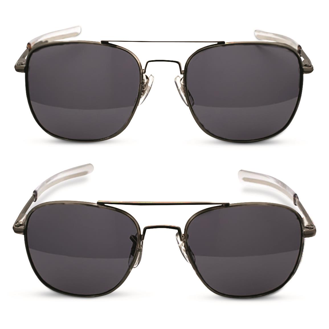 HUMVEE Men's Pilot Polarized Sunglasses, Black