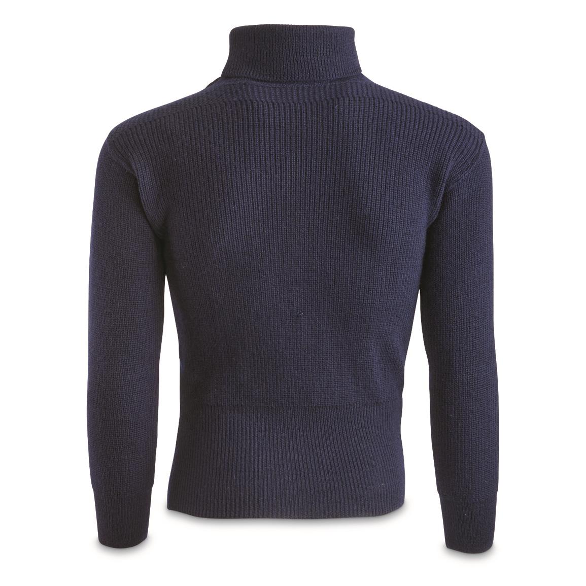 Italian Military Surplus Wool Blend Commando Sweater, New - 677866 ...