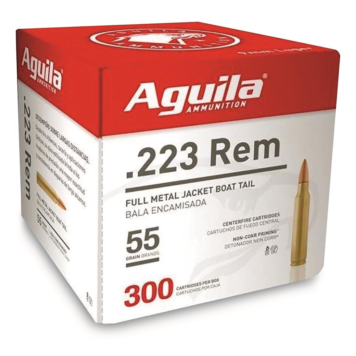 Aguila, .223 Remington, FMJ, 55 Grain, 300 Rounds