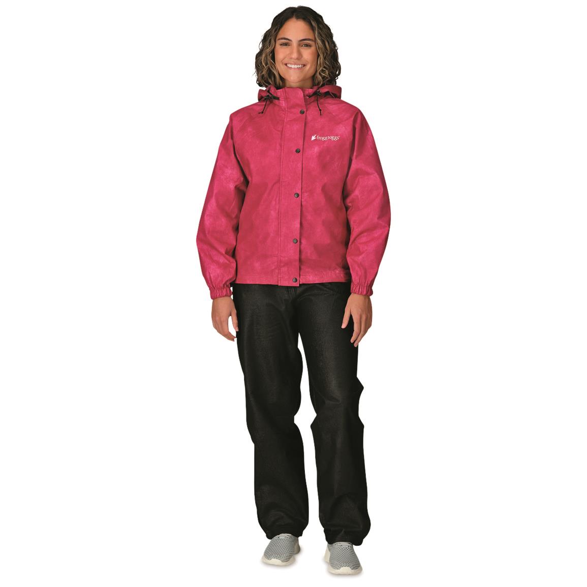 frogg toggs All-Purpose Rain Suit for Ladies - Black Cherry/Black