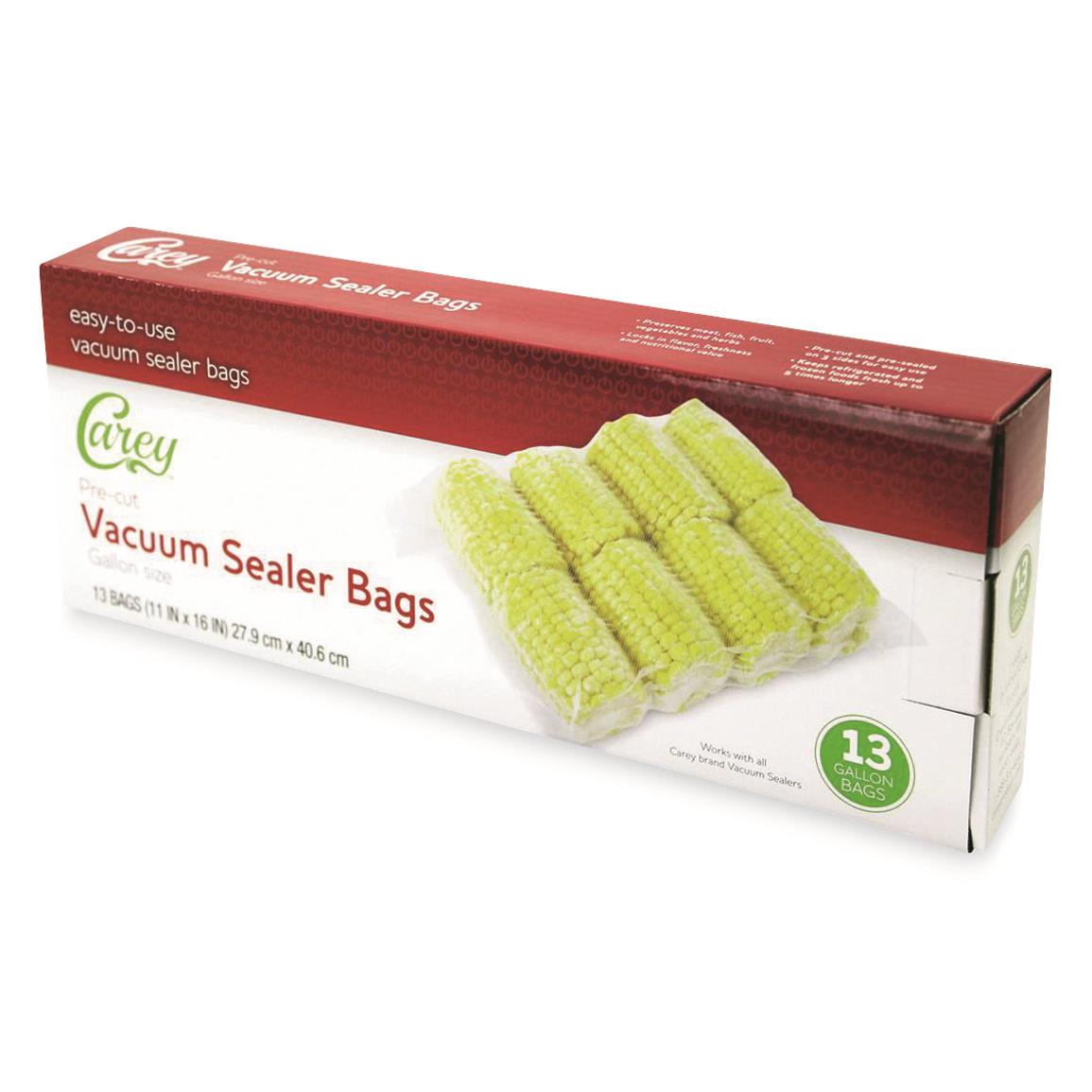 Carey Vacuum Sealer Gallon Bags, 13 Pack