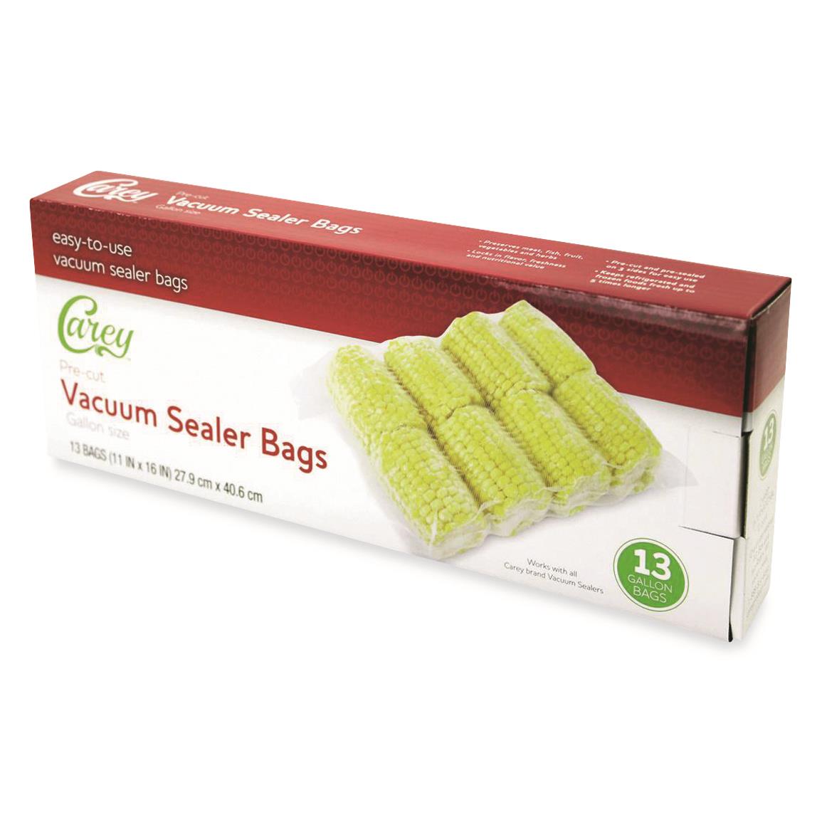 Carey Vacuum Sealer Gallon Bags, 65 Pack