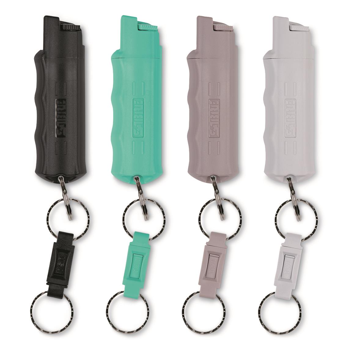 Sabre Red Pepper Spray Key Chain, 4 Pack
