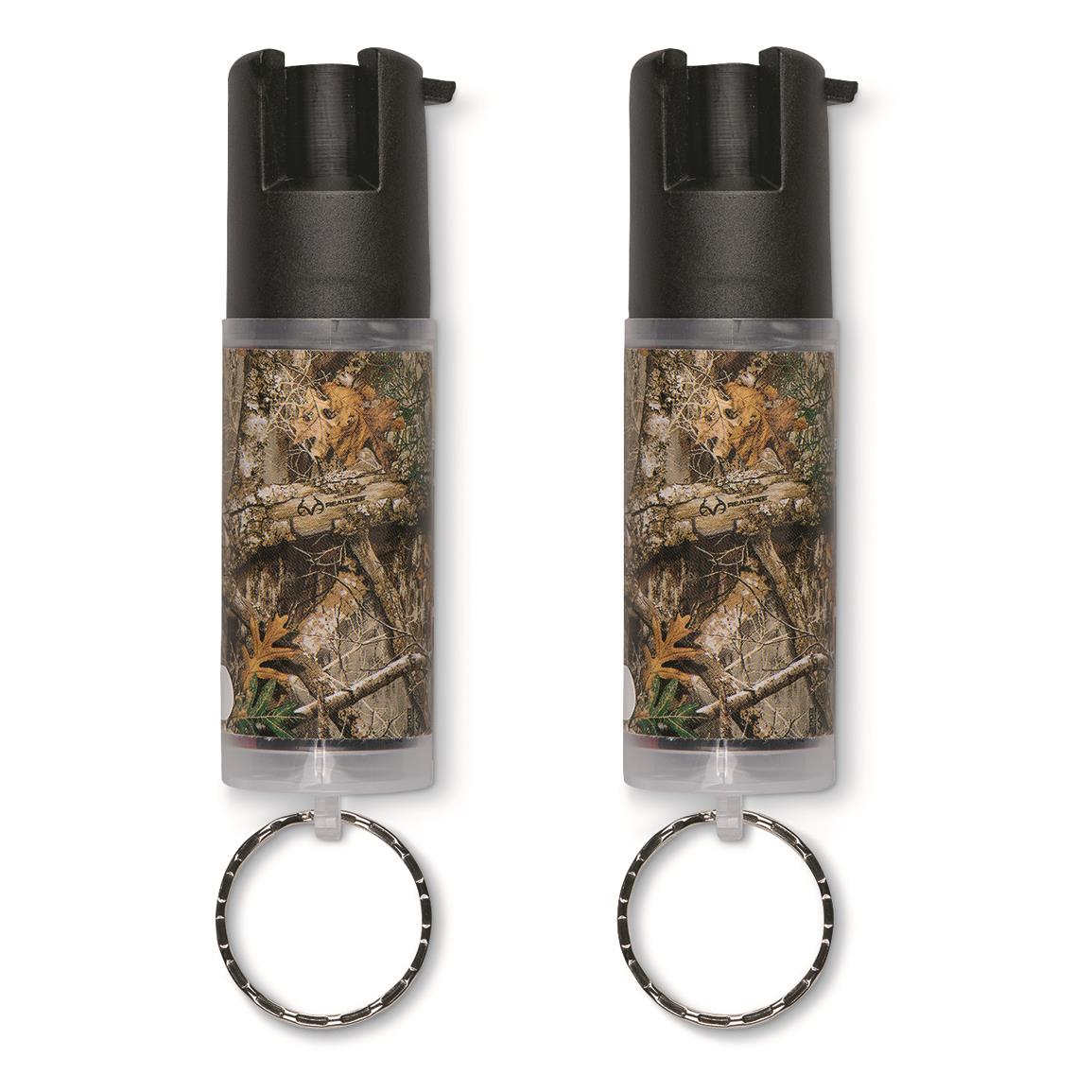 Sabre Red Realtree Edge Pepper Spray with Key Ring, 2 Pack