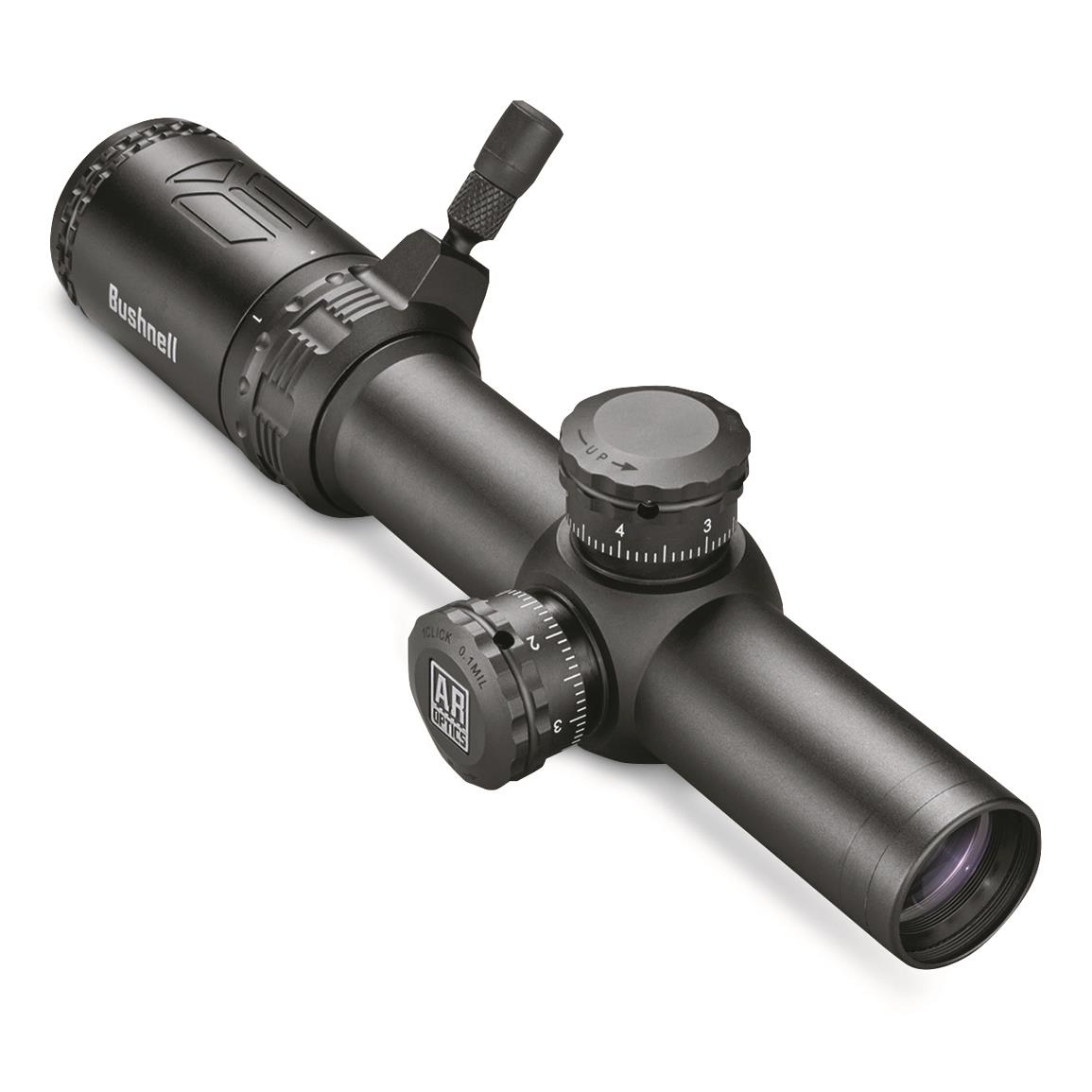 Bushnell AR Optics 1-4x24mm Rifle Scope, 30mm Tube, Drop Zone-223 (SFP) Reticle