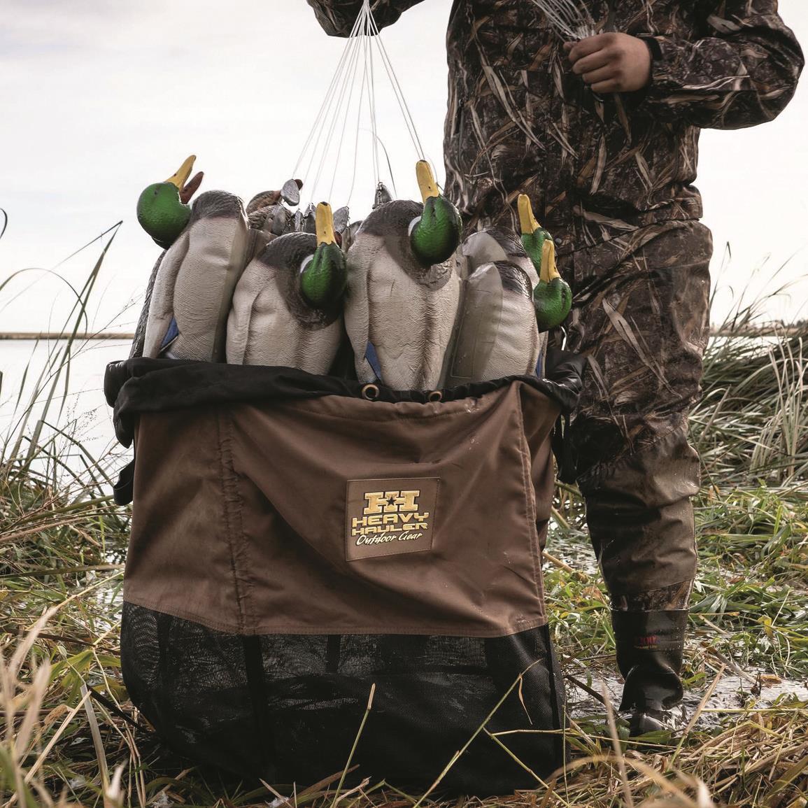 STANDS UP STAYS OPEN  BACK PACK STRAPS TRANSPORTS 30 DECOYS NEW DUCK DECOY BAG 