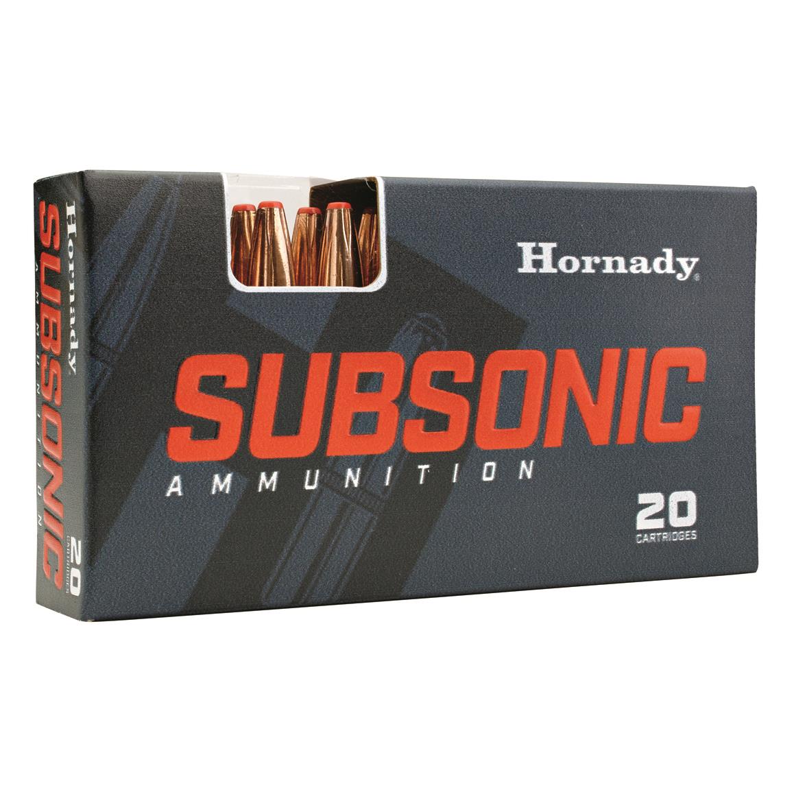 Hornady Subsonic, .30-30 Winchester, Sub-X, 175 Grain, 20 Rounds