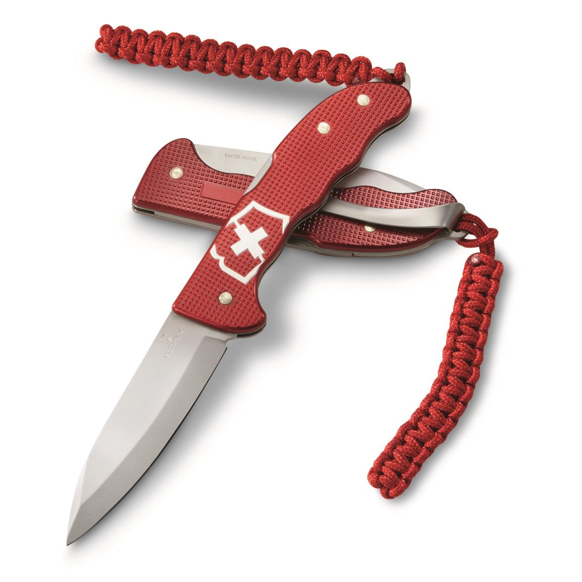 Victorinox Swiss Army Hunter Pro Alox Pocket Knife, Red