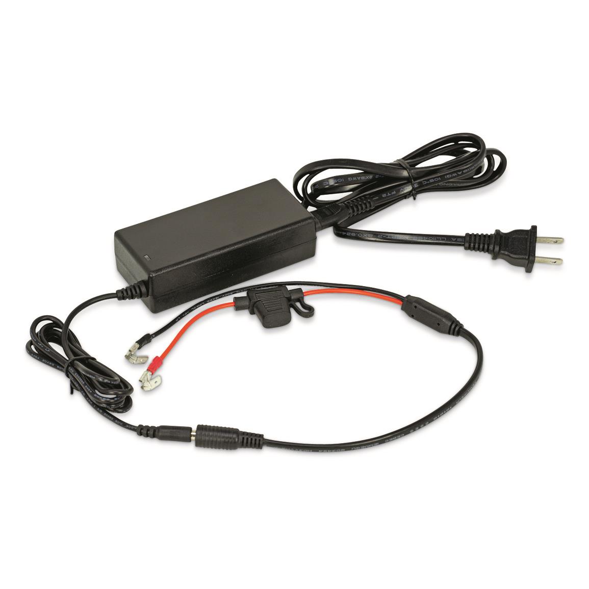 MarCum Mite 12V 3A Lithium Ion Battery Charger with Wiring Harness