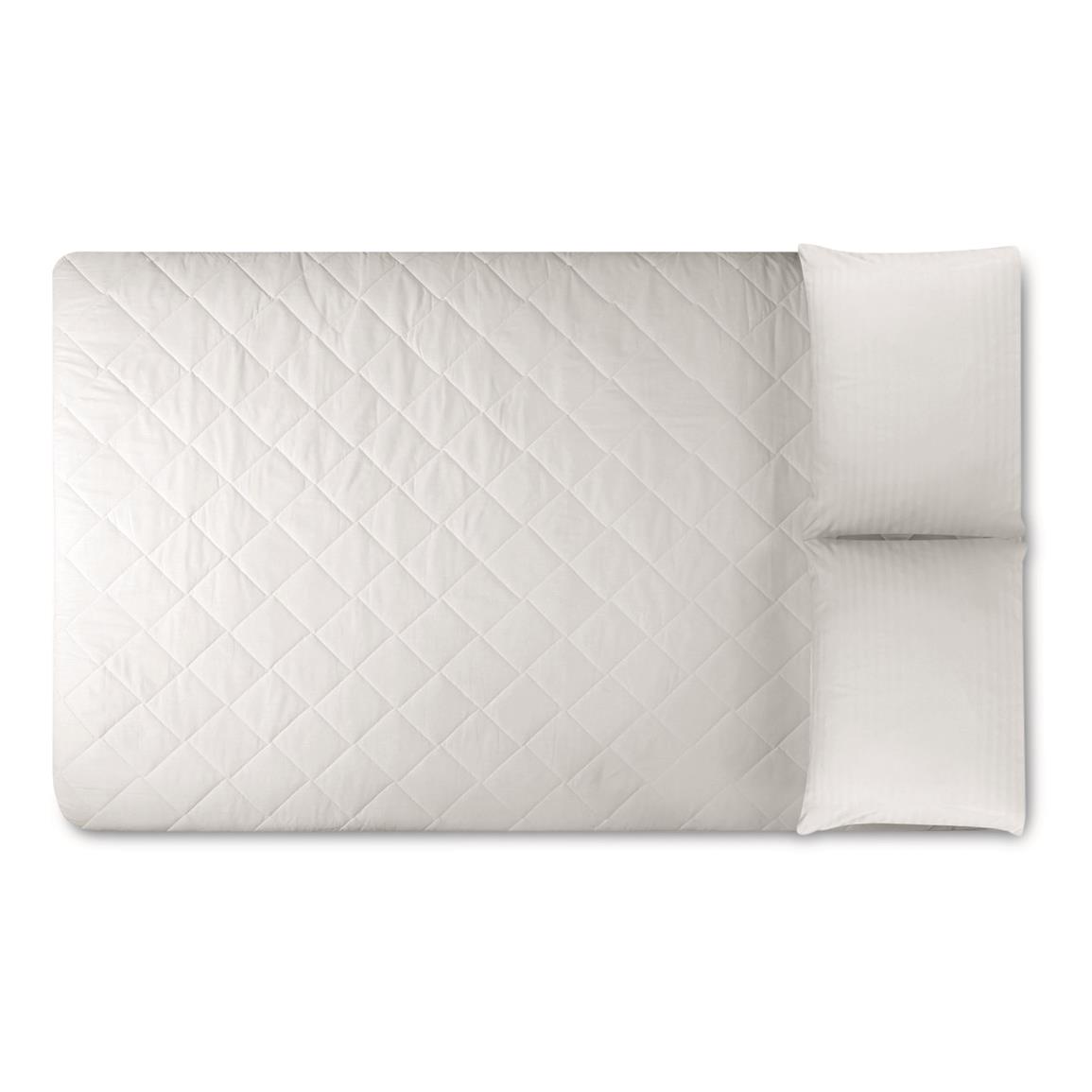 Shavel Home Products Microfiber RV Mattress Pad, White