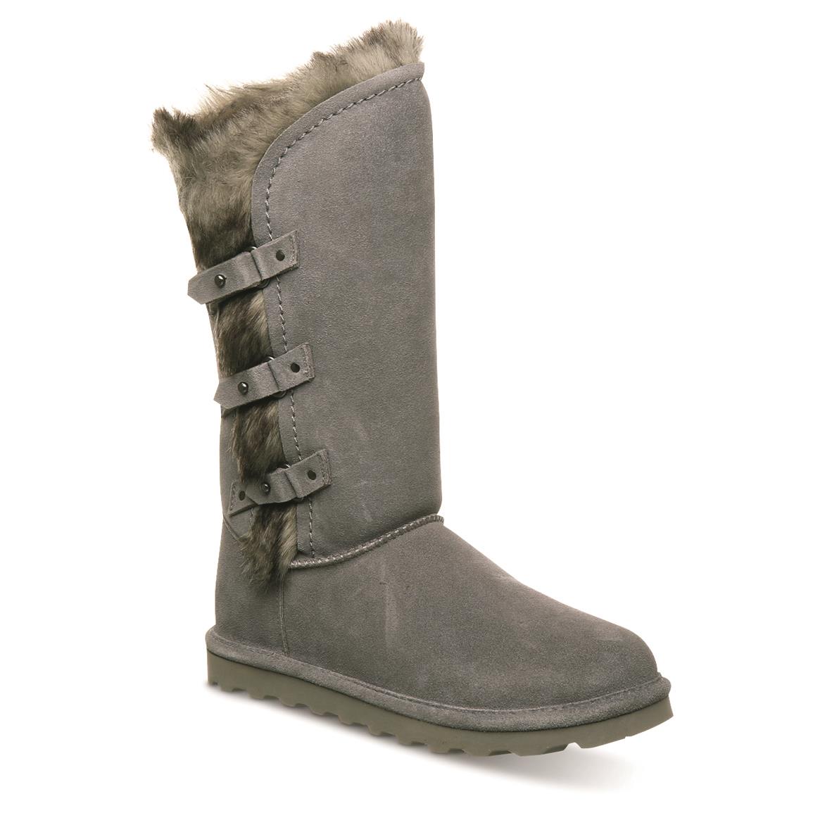 Bearpaw Women's Emery Suede Boots, Gray Fog