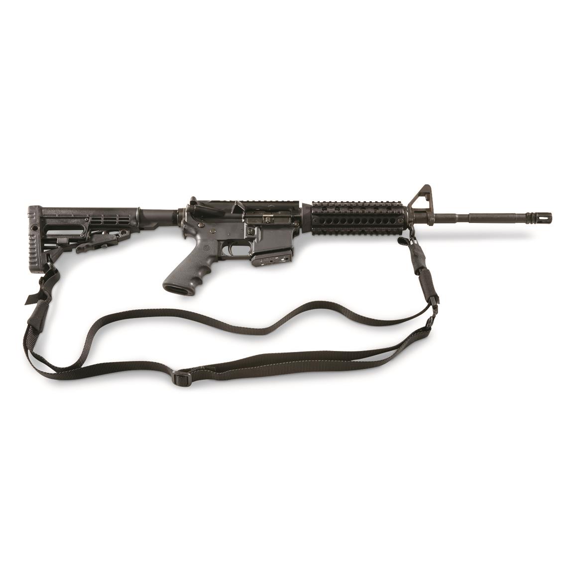 U.S. Military Surplus 3-point Adjustable Rifle Sling, New, Black