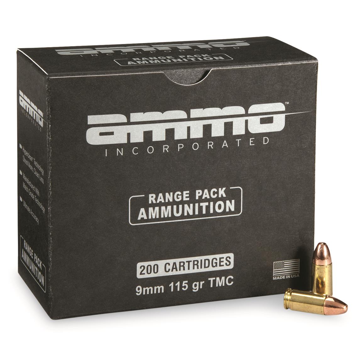 Ammo Inc. Signature, 9mm, TMC, 115 Grain, 200 Rounds