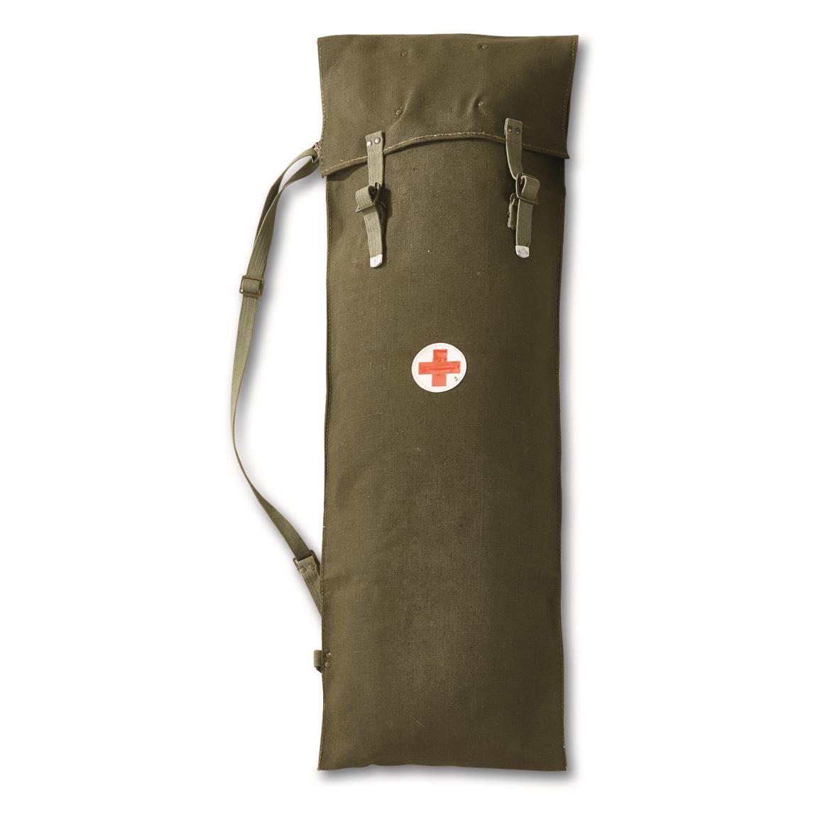 German Military Surplus Cotton Canvas Medic Bag, Like New