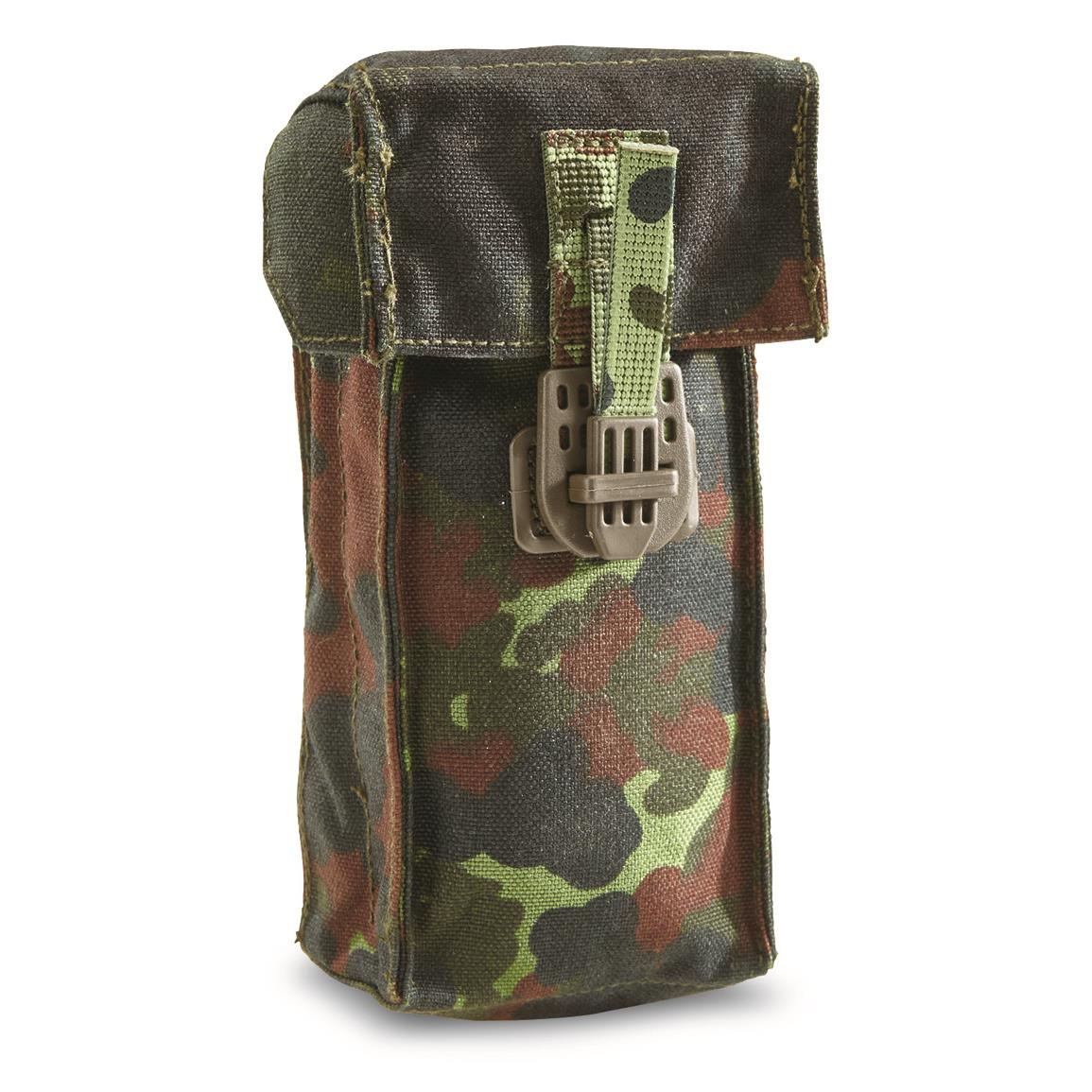 German Military Surplus Flecktarn Mag Pouches, 2 pack, Used