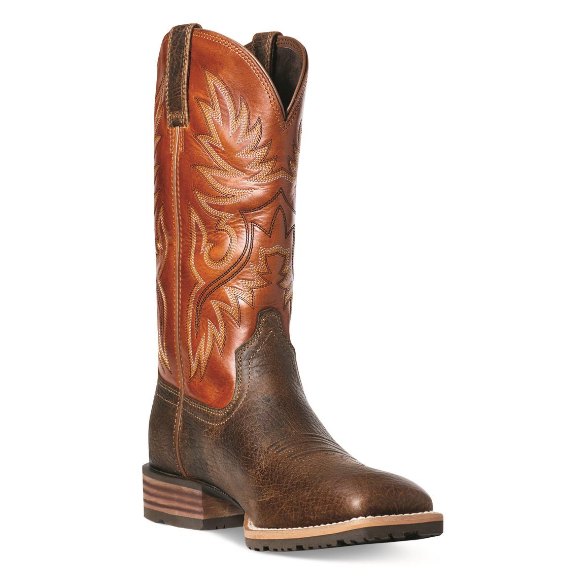 Ariat Men's Hybrid Big Boy Western Boots, Earth/orange