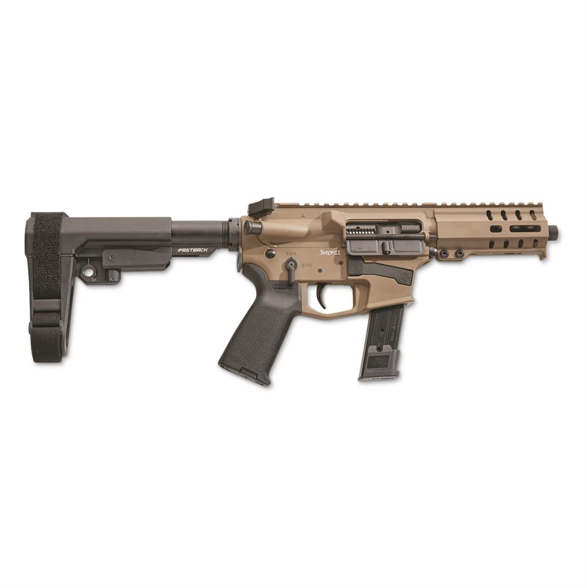CMMG Banshee 300 Mk17 Pistol, Semi-auto, 9mm, 5" BBL, 21+1 Rds., FDE, SIG P320 Mags