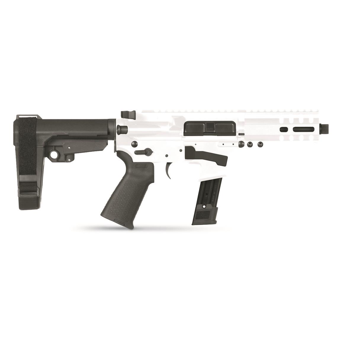 CMMG Banshee 300 Mk17 Pistol, Semi-auto, 9mm, 5" BBL, 21+1 Rds., Snow White, SIG P320 Mags