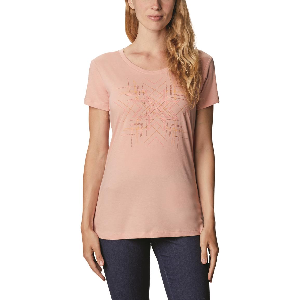 Columbia Women's Daisy Days Short-Sleeve Graphic Tee, Faux Pink Heather