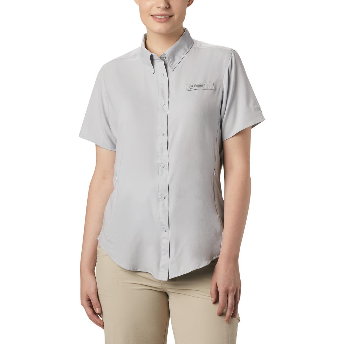 Columbia Women's PFG Tamiami II Short-sleeve Shirt, Cirrus Gray