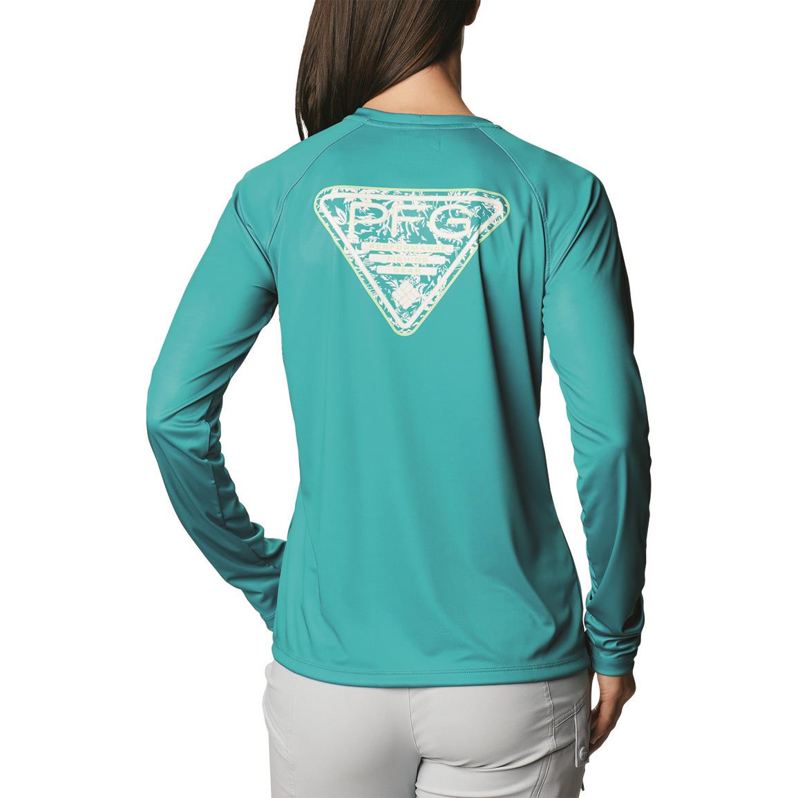 Columbia Women's Tidal Tee PFG Printed Triangle Shirt, Tropic Water