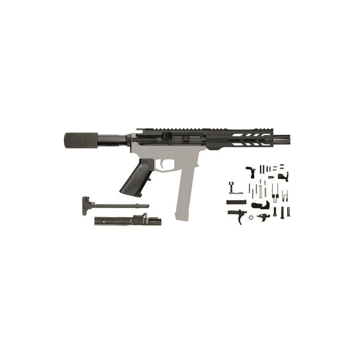 CBC AR-15 Pistol Kit, Semi-automatic, 9mm, 7.5" Barrel, No Stripped Lower or Magazine