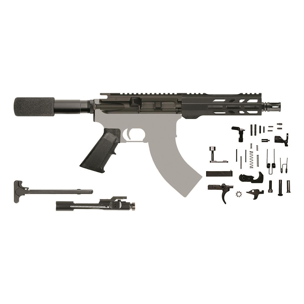 CBC AR-15 Pistol Kit, Semi-auto, 7.62x39mm, 7.5" Barrel, No Stripped Lower or Magazine