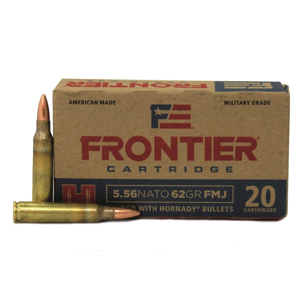 Hornady Frontier, 5.56x45mm NATO, FMJ, 62 Grain, 20 Rounds
