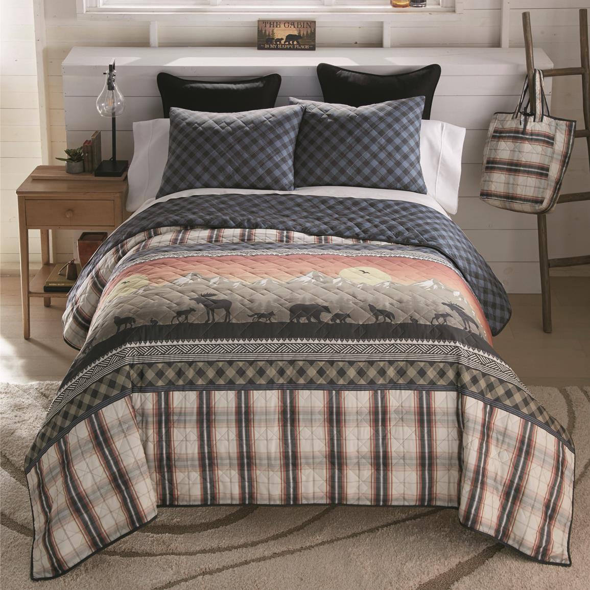 Donna Sharp Smoky Square Throw - 713931, Quilts & Sets at Sportsman's Guide