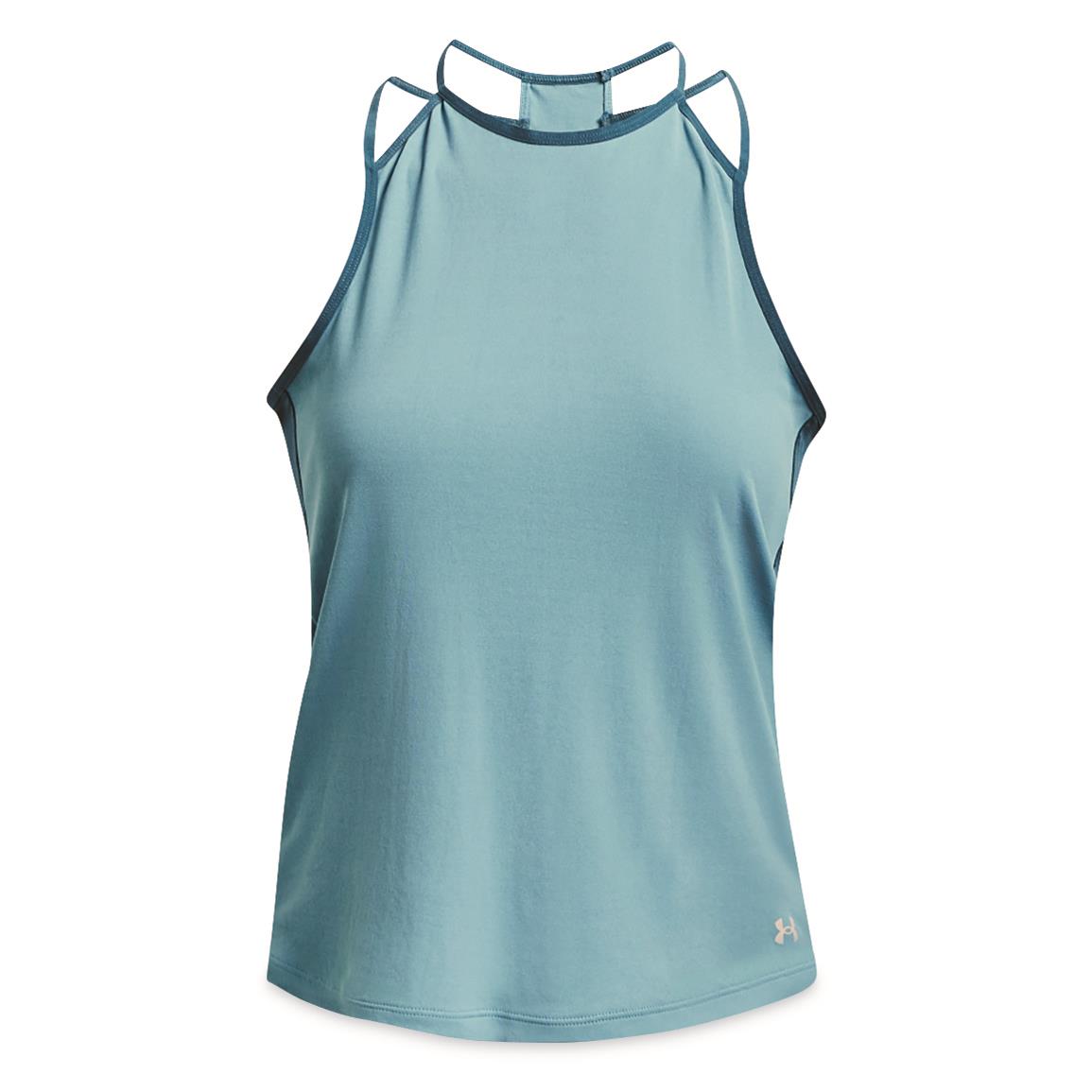 Under Armour Women's Iso-Chill Strappy Tank Top, Static Blue/fog
