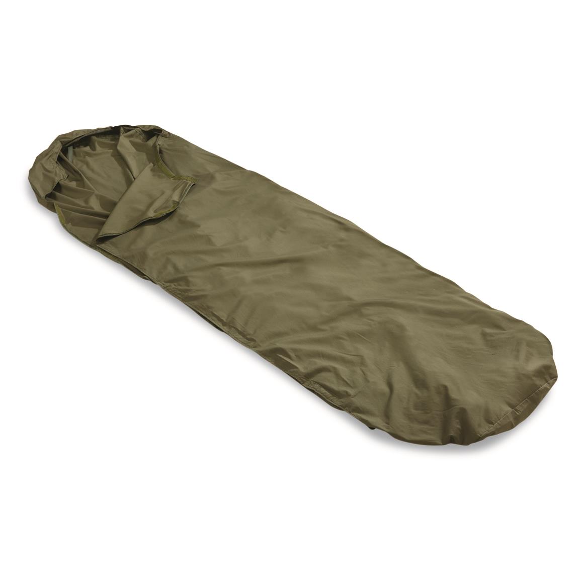 Belgian Military Surplus Cotton Sleeping Bag Insert, 4 Pack, Used