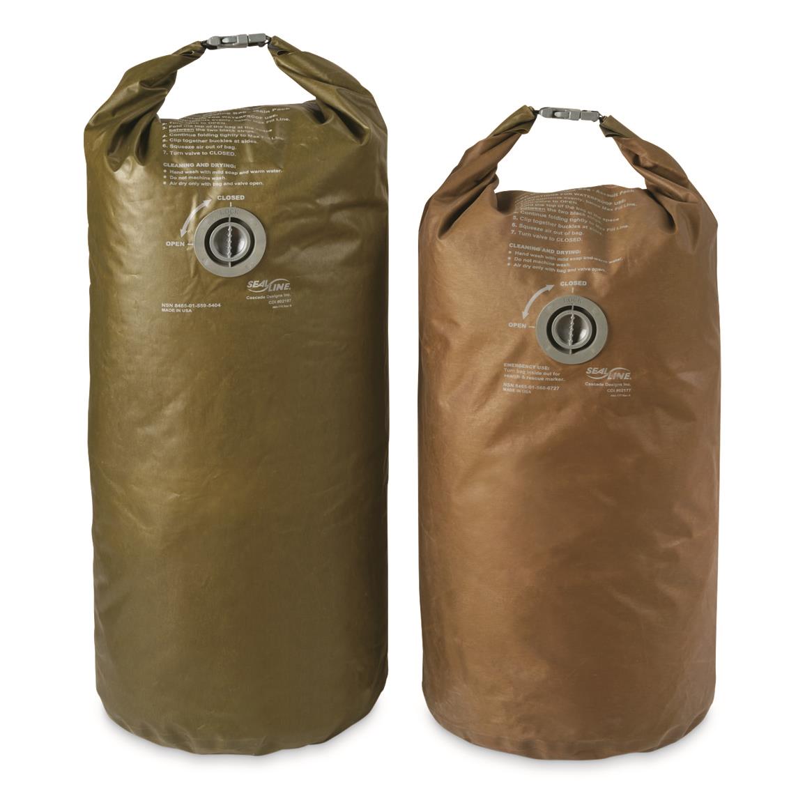 thumbnail interactive-video image 1 of USMC Seal Line Waterproof Stuff Sack – 65L Dry Bag For ILBE Main Pack – Used 1 of 4