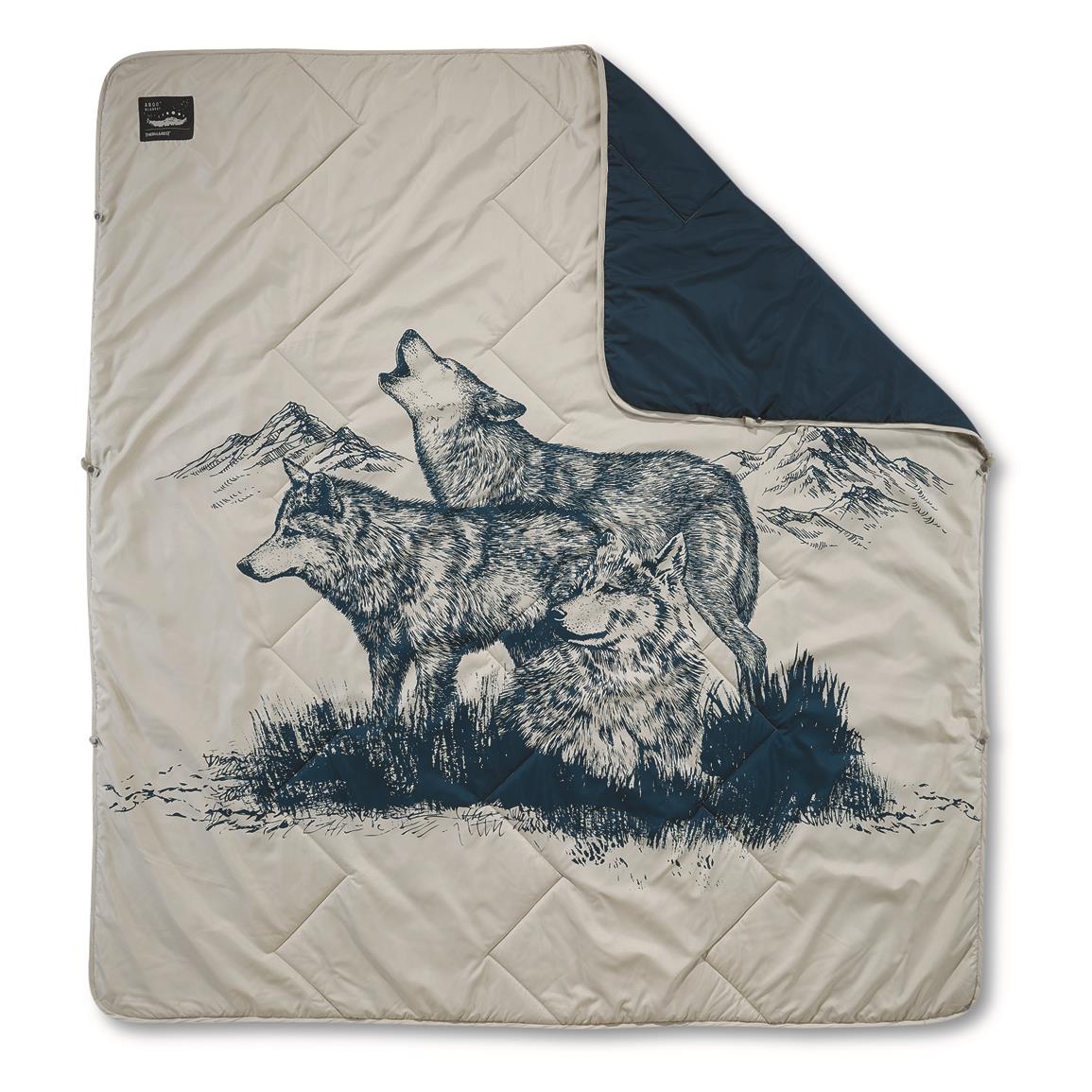 Therm-a-Rest Argo Outdoor Blanket, Wolf Print