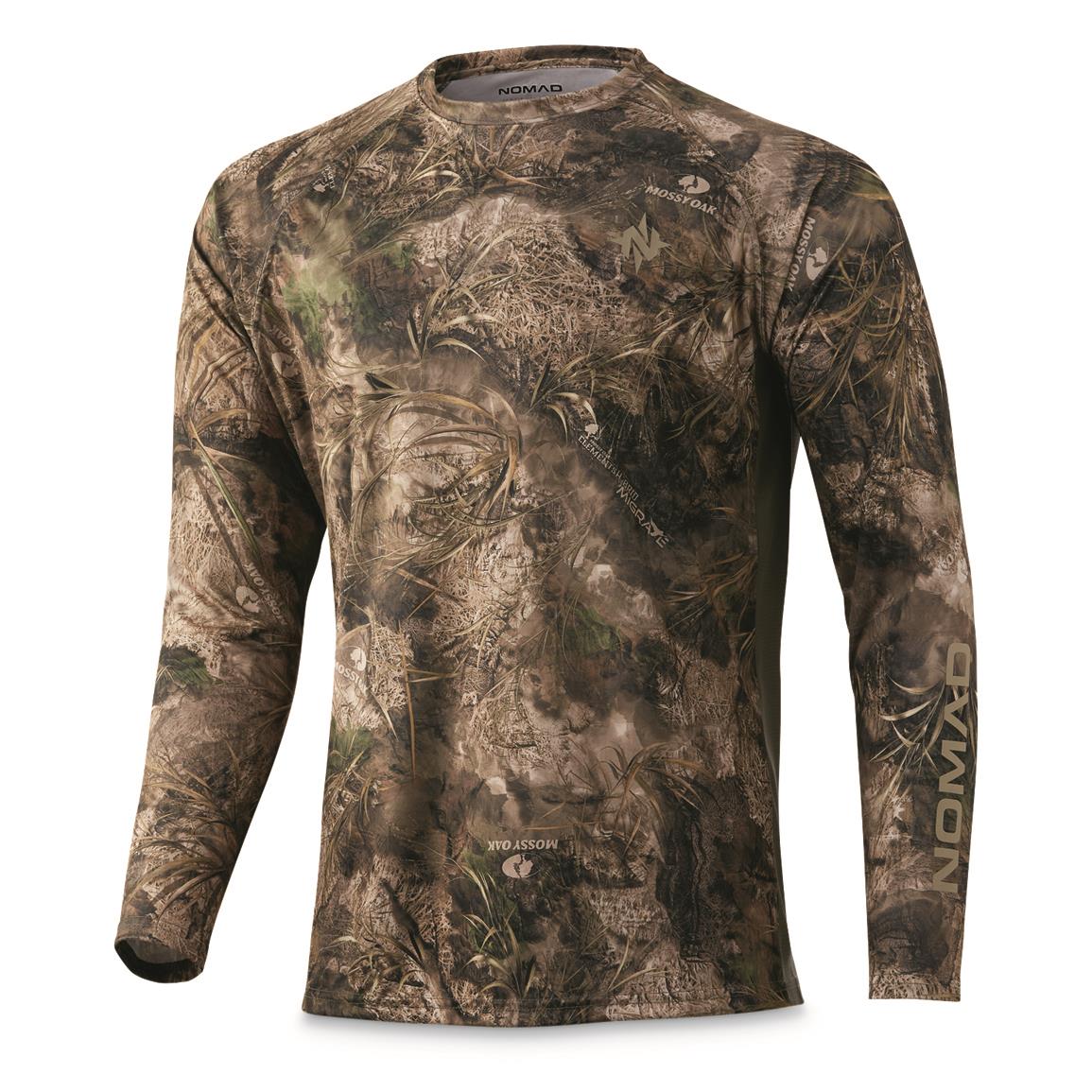 NOMAD Men's Pursuit Camo Long-Sleeve Shirt, Mossy Oak Migrate