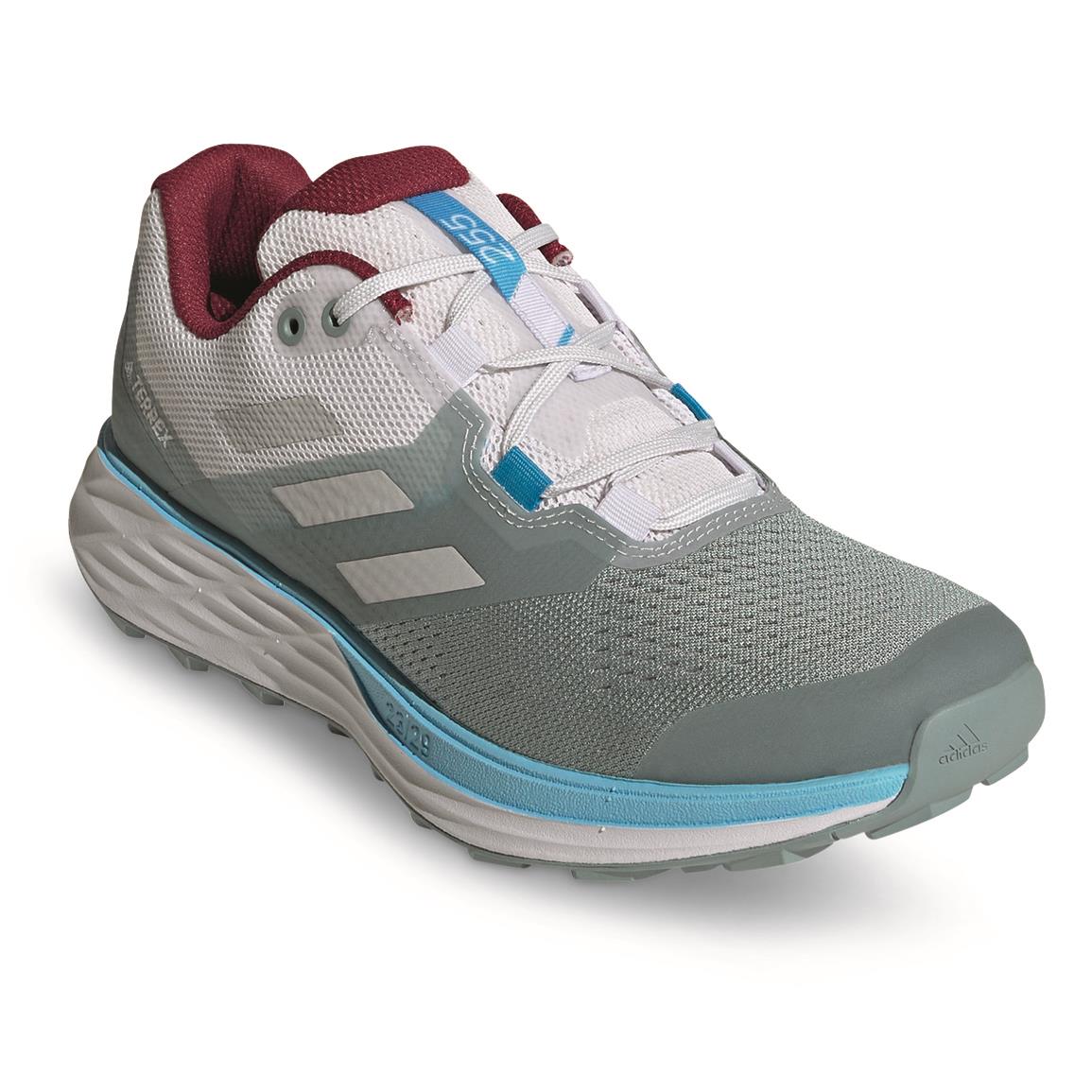 Adidas Women's Terrex Two Flow Trail Running Shoes, Magic Grey/ftwr White/sky Rush