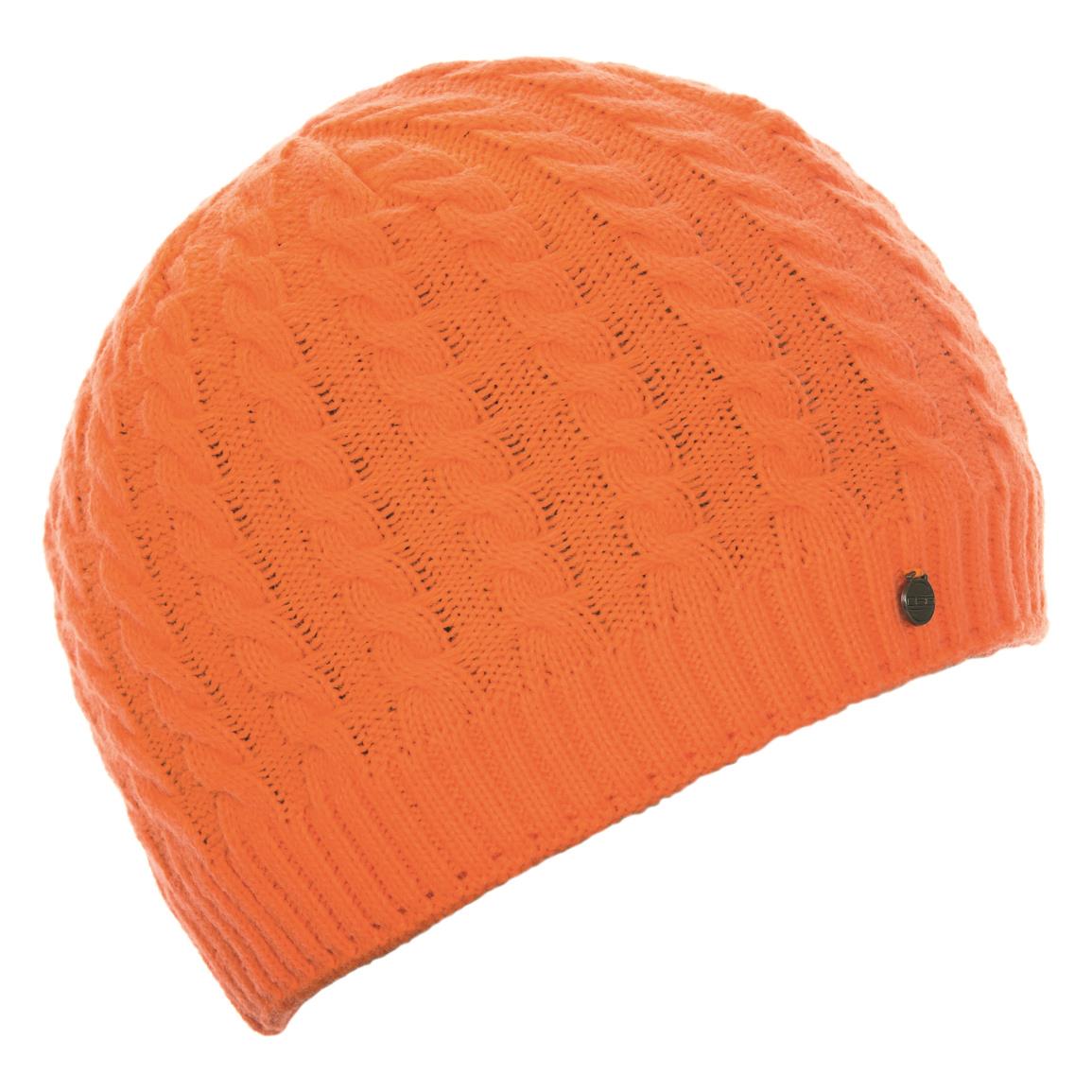 DSG Women's Cable Knit Beanie Hat, Blaze Orange