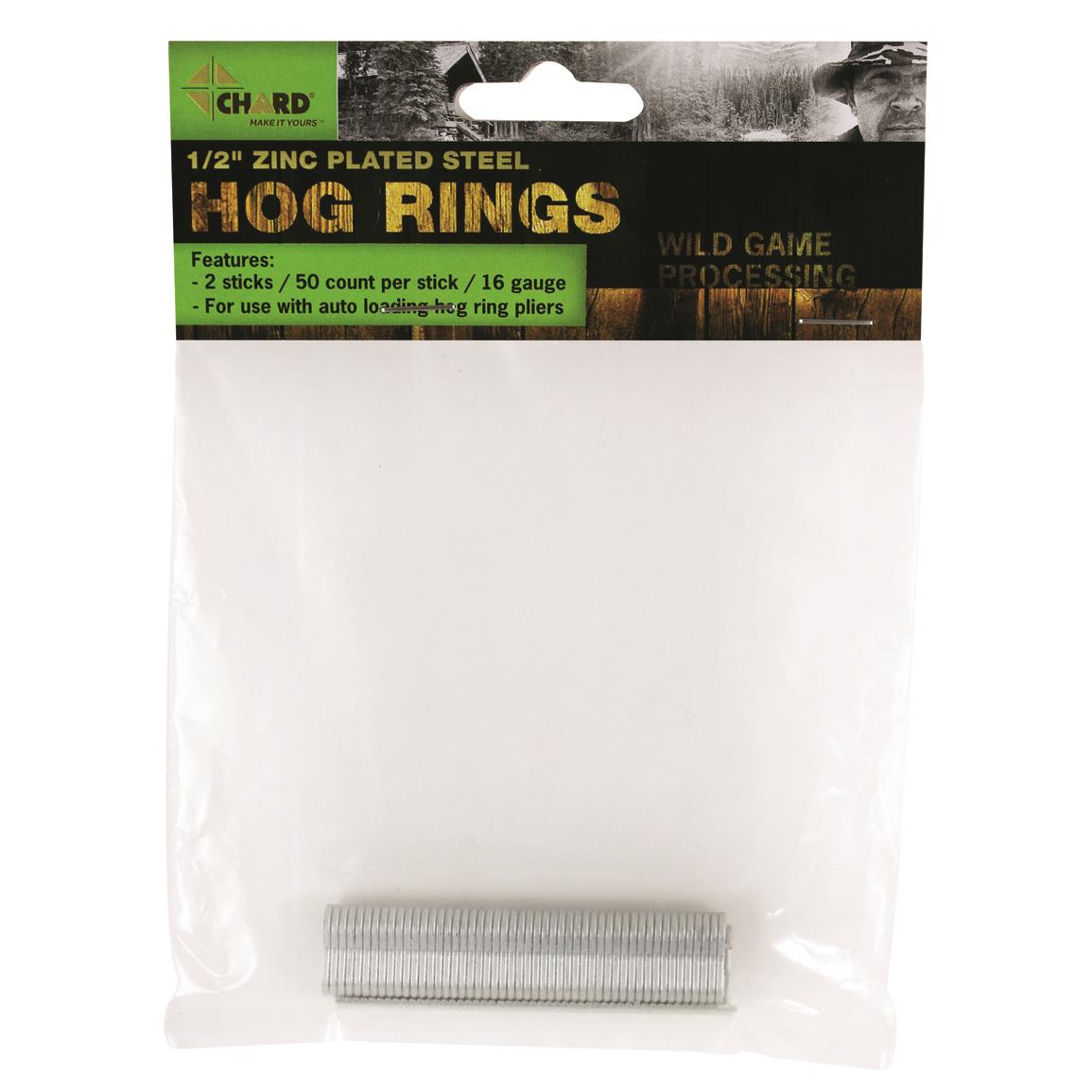 Chard Hog Rings, 100 Pack