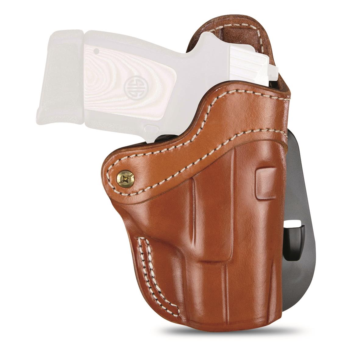 1791 Gunleather Optic Ready 2.1 Paddle Holster, Subcompact and Mid-frame Pistols, Classic Brown